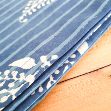 Load image into Gallery viewer, Indigo block-printed placemats set of 2, handmade table mats
