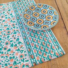 Load image into Gallery viewer, Block - printed organic cotton placemats (set of 2) - Shakti.ism | शक्तिवाद
