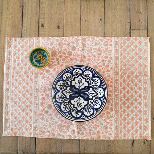 Block - printed organic cotton placemats (set of 2) - Shakti.ism | शक्तिवाद