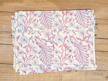 Load image into Gallery viewer, Block-printed canvas placemats, pink (set of 2)
