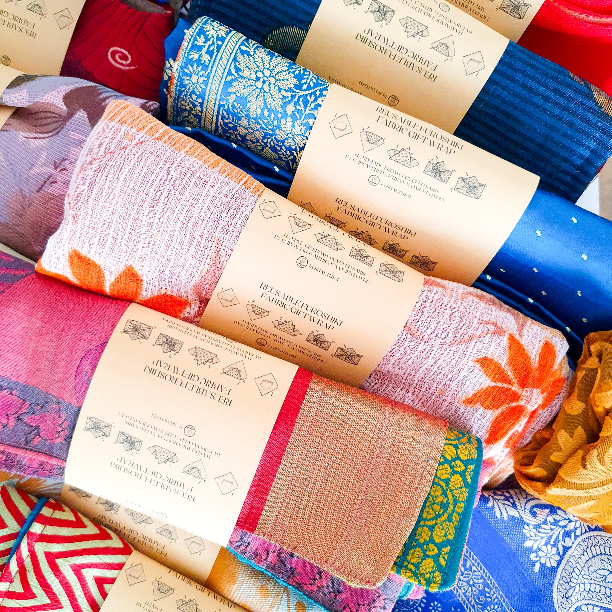 Black Kimono Handmade Drawstring Bags Reusable Kimono Fabric 
