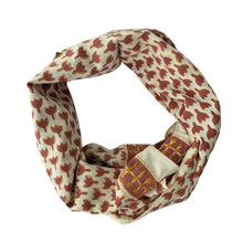 Load image into Gallery viewer, Hand block printed scarf, Indian cotton, red yellow flowers - Shakti.ism | शक्तिवाद
