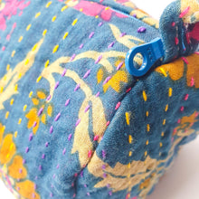 Load image into Gallery viewer, Large kantha-stitch makeup pouch
