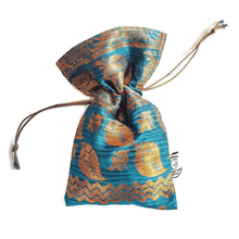 Load image into Gallery viewer, Sari gift bags with drawstring - Shakti.ism | शक्तिवाद
