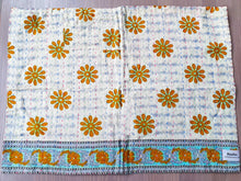 Load image into Gallery viewer, Sari placemats, handmade, set of 2, table mats, reversible - Shakti.ism | शक्तिवाद
