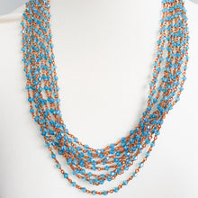 Load image into Gallery viewer, light blue beaded necklaces 
