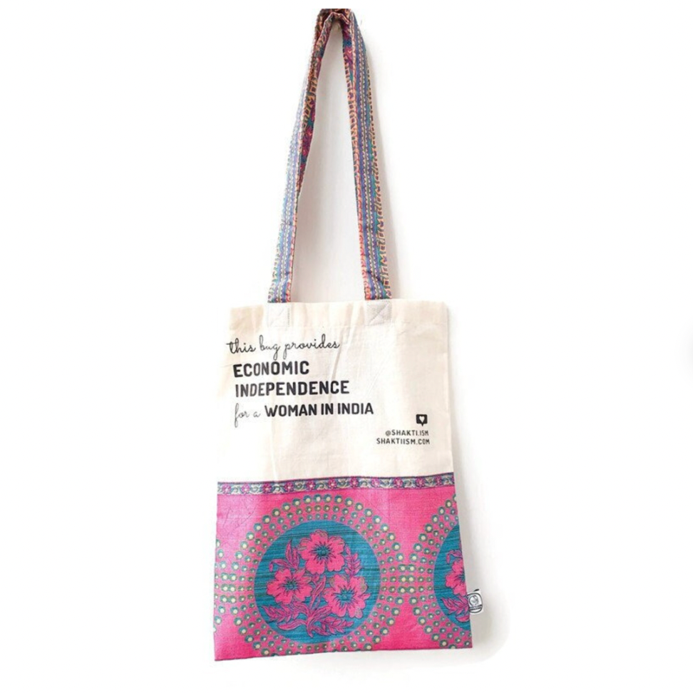 The surprise sari tote bag