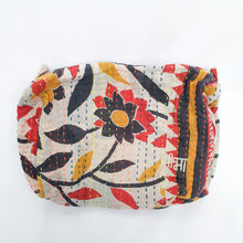 Load image into Gallery viewer, Large kantha-stitch makeup pouch
