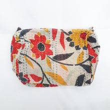 Load image into Gallery viewer, Large kantha-stitch makeup pouch
